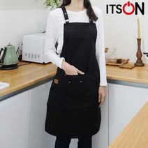 잇츠온 바리스타 카페 앞치마, 1개, 바리스타 앞치마(블랙)