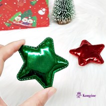 통통 메탈 양면 라지 별장식/호일 별 장식/별 모티브/크리스마스 트리장식용품, 그린_라지
