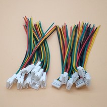 마이크로 JST PH 2.0 2P 3P 4P 5P 6 핀 수 암 플매트 카펫 러그 커넥터 와이어 케이블 포함 100mm 10 쌍, [03] 10 Pairs 4P, 03 10 Pairs 4P