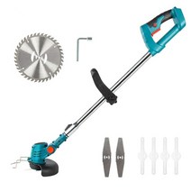 예초기 abeden 전기 잔디 트리머 잔디 깎는 기계 makita 18v 리튬 이온 무선 잡초 브러시 커터 키트 정원 도구 교체 블레이드, 협력사, 배터리 세트 포함