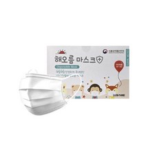 국산 식약처허가 의약외품 KF-AD 비말차단 MB정전필터 해오름마스크 소형50매 화이트, 50매, 50매입