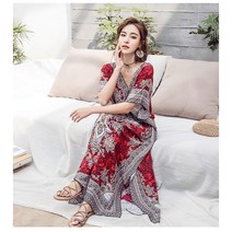 썸메모리 에스닉 여름 비치 여행 롱원피스 푸켓 발리 비치 커버업