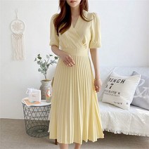 여름 랩 플리츠원피스