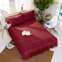유럽 컬러 침대보 Bedskirt 침대 시트 결합 커버 슈퍼 소프트 Colchas 퀸 킹 사이즈 Corchas 파라 라 카마, 90X200X40CM, CQ001-58