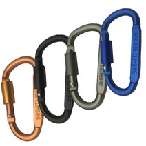 야외 생존 D-링 잠금 Carabiner 여행 키트 캠핑 장비 나사 후크 캠프 등산, [01] 1Pcs Random Color