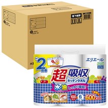 엘리에르 키친 타월 초흡수 100컷×48롤(6롤×8팩)[케이스 판매]