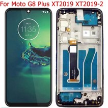 스마트 모니터 터치 Motorola G8 Plus XT2019 LCD 디스플레이 패널 디지타이저 부품6.3 MOTO 화면 XT2019-1 XT2019-2, With Black Frame