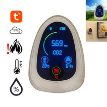 CO2 감지기 미터 공기 분석기 가스 감지기 이산화탄소 센서 CO2 모니터 5000PPM 온도 습도 측정기, W-C