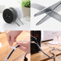 잘라쓰는 전선정리 자동차선 책상선 충전선 전기줄 바닥선 핸드폰줄 에어컨선 정리 고정 전선숨기기, 5m 블랙