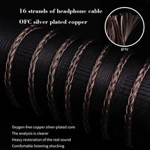 mmcx케이블 SYRNARN16 코어 이어폰 케이블 골드 실버 도금 OFC 구리 2Pin 0.78mm MMCX QDC DIY 헤드폰 커넥, 01 gray_08 1.5M(16strand)