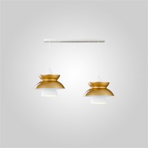 모든조명 우니마 2등 펜던트 식탁등 인테리어조명, B(골드+골드+3등화이트후렌치)