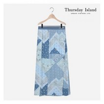 써스데이아일랜드 여성 반다나 프린트 H라인 스커트T214MSK238W 396139