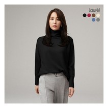 [라우렐] [색상/사이즈한정] 메리노울100 판초핏 터틀 니트 1종