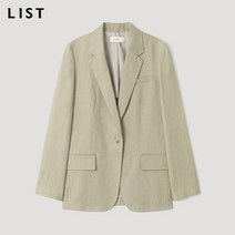 리스트 린넨 베이직 원버튼 재킷 TWWJKM62030 LK