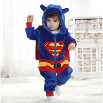 LZYJY 아기 소년 블루 스티치 Kigurumi 잠옷 의류 신생아 유아 Romper Onesie 동물 애니메이션 의상 복장 후드 겨울 점프 슈트