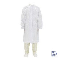 내산보호복 유진 CP-내산코트 (ESD 타입 방진 제전원단) 반도체 크린룸용, L, 1개