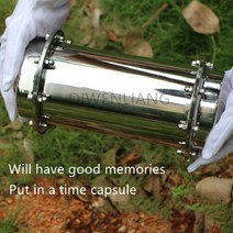 커피캡슐 정리 보관 캡슐관리 거치대부식 방지 방수 정밀 내구성 잠금 스테인레스 스틸 컨테이너 딥 그린 타임 캡슐 기억 저장 미래 저장, 8.8x20cm