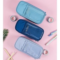 ib 아이비스 투명포켓펜파우치2 많은양필기구 간편수납 선물필통, 랜덤발송