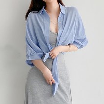 글램디브 블리앙 리본 반팔 블라우스 AF0398