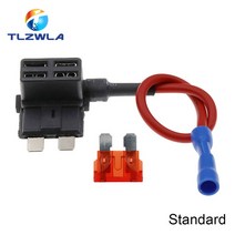 12V 미니 소형 중형 자동차 퓨즈 홀더 추가 회로 탭 어댑터 10A 마이크로 표준 ATM 블레이드 포함, 02 Standard_09 20A