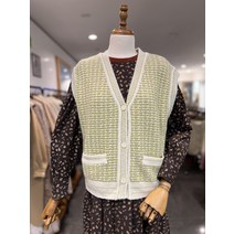 써스데이아일랜드 자카드 숏 오픈 베스트(T218MVT242W)(1272325)