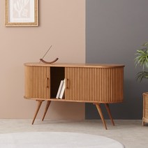 룸핏 레코드2 템바보드 원목 높은 거실장 65인치 75인치 티비다이 TV 티브이 장 선반 받침대 장식장 수납장 벽걸이 1200 1800, 월넛