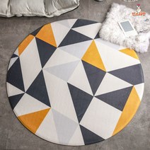 트로피칼 레터링 신생아 원형 아기 러그 인조양털페이크 아이방 키즈룸 카펫 방바닥 매트