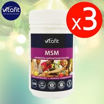 비타핏 MSM 식이유황 600mg 250캡슐 3개