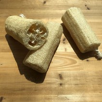 에꼬앙주 천연 통수세미 각질제거 친환경 바디 샤워타올(L) 길이 15cm, 3개입, 내추럴