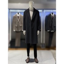 [트루젠] () 22FW 챠콜컬 핸드메이드 캐시미어블렌드 세미오버핏 롱코트 22881310