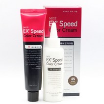 모나리자 자브모즈엑스피드 칼라크림120g 5분퀵빠른시간 셀프염색약 흰머리새치커버 남성여자 자연갈색 저자극 미용실, 4N자연갈색