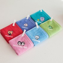 NEW 카카오프렌즈 니니즈 캐릭터 자수 주방 핸드 타월 고리 수건 50g 1매, 앙몬드(하늘), 옵션선택