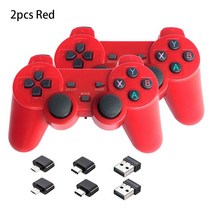 2.4GHz 무선 게임 패드 PC 노트북 USB 컨트롤러 조이스틱 PS3 안드로이드 TV 박스 윈도우 라즈베리 파이 4, 한개옵션1, 08 2pcs Red
