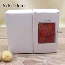 크라프트박스새로운 5Pcs 직사각형 창 상자 6X6/7x 7/8x 8/9x9x 높은 종이 패키지 화이트/크래프트 선물 사, 07 6x6x10cm white