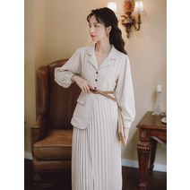 꽃소담 Winter Formal dress ZYZC5138 교사는 정식 행사 드레스를 입고 가을 겨울 면접 여성복 직업복 아나운서 mc 예고 정장