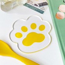 곰돌이 발자국 베어포 아크릴코스터 5colors, 옐로우