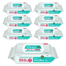 유한킴벌리 그린핑거 손소독 물티슈 210매, 오리지널(30매 x 7)