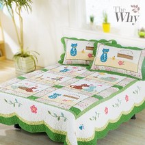 더와이 큐티캣 퀼트 패드 면 스프레드 러그 115x205cm, 상세설명 참조