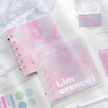 ROSYPOSY WAVE 6공 다이어리 스퀘어 바인더 세트 A6, Limerence핑크