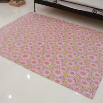 할머니방 부드러운 꽃무늬 방한카페트 세련 안마의자밑 극세사 기모