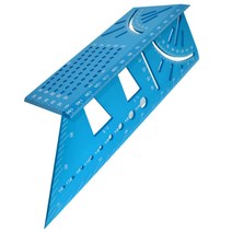 목공스크라이브 목공마킹자 마킹자 눈금직각자 정밀눈금자 목공용마킹자 목공선긋기 우드워킹 Mintiml 3D 사접목 작업자 다기능 각자 측각 게이지 사각형 크기 표기 계량기 목공 도구, 파란색