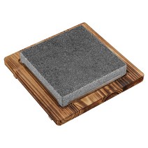 스테이크 슬레이트 팬 그릴 감바스 시즈닝 구이팬, 화산석21X15X3cm 단일 석판
