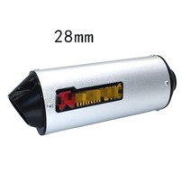 2종소형 바이크 4발이 ATV 네발 농업용 산악오토바이 레저 3륜바이크 28mm 32mm 38mm 오토바이 배기 머플러 파이프 125cc 150cc 160cc 먼지 구덩이, 실버 28mm