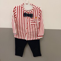 압소바 80%SALE 해피랜드 빨간 스트라이프 세미 정장