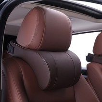 엘라 차편한 차량용 메모리폼 목쿠션, 2개, 브라운