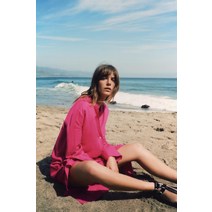 ZARA 자라 빈티지 캐주얼 루즈브이넥 린넨 롱원피스여4786080630