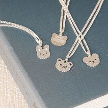 미아방지 은 목걸이 토끼 호랑이 곰 고양이, 초등학생 40cm, 1개