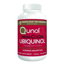 Qunol 큐놀 메가 코큐텐 유비퀴놀 100mg 60소프트젤, 1팩