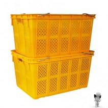 플라스틱 컨테이너박스 노란 농산물 콘테이너 이삿짐, 단품, 상세페이지 참조, 상세페이지 참조