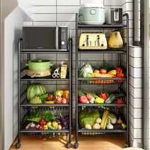 바퀴달린수납장 주방 야채 바구니 이동식 선반 수납 틈새 트롤리 주방정리선반, AK